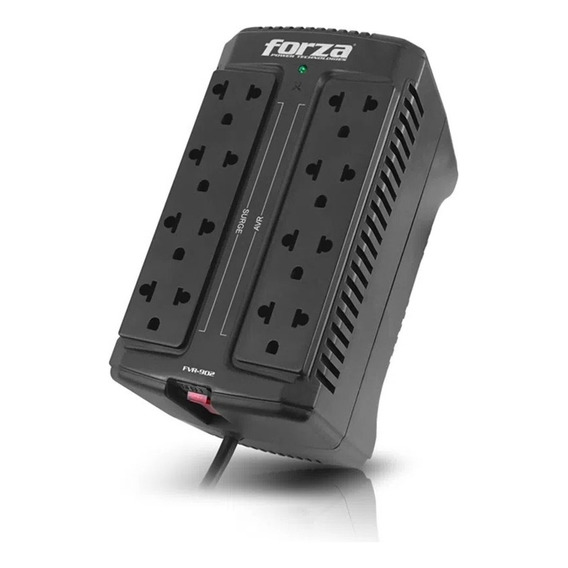 Forza Fvr-902 - Estabilizador Regulador 900va 450w 8 Tomas Color Negro