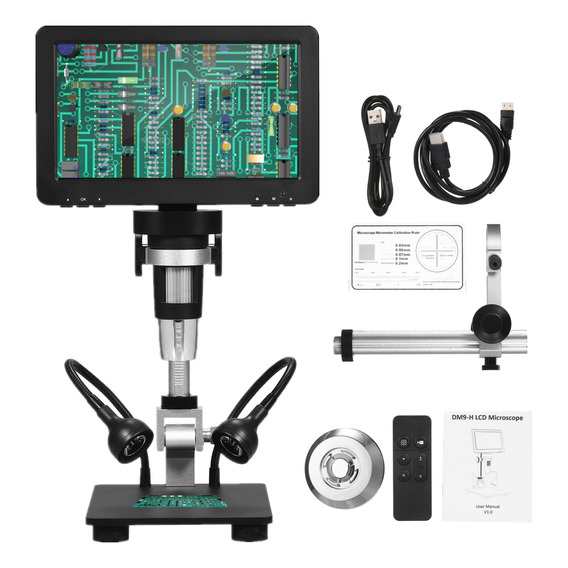 Microscopio Electrónico Académico Con 7 In Pantalla Lcd Hd