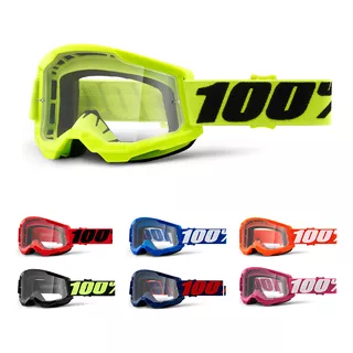 Oculos Motocross Trilha Enduro 100% Strata 2 Anti Embaçante