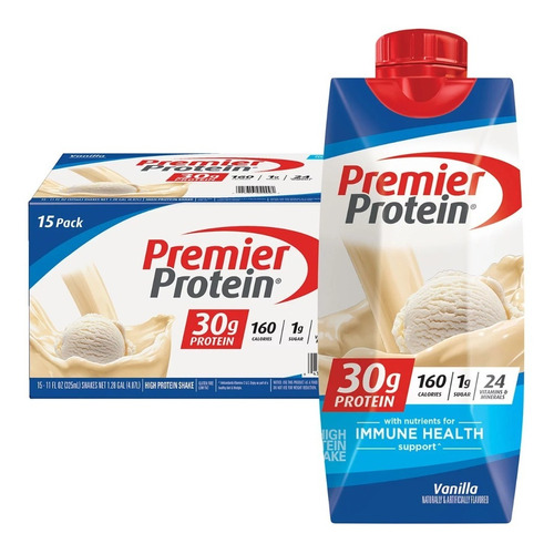 Premier Protein Malteada Alto Proteínas Vainilla 15pk 325ml