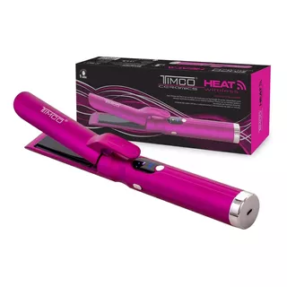 Plancha De Cabello Timco® Recargable Inalámbrica Cer + Ion Color Fucsia