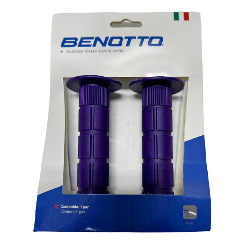 Puños Bicicleta Benotto 130mm Negro #1748 Color Morado