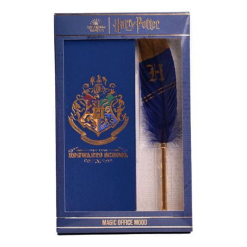 Set Libreta Y Pluma Harry Potter Cuaderno Mooving Color Azul
