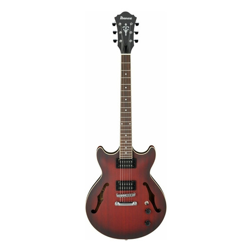 Guitarra eléctrica Ibanez AM Artcore AM53 hollow body de tilo sunburst red flat con diapasón de nogal