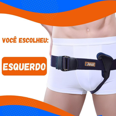 Suporte Com Funda Para Hérnia Inguinal Virilha Lado Esquerdo