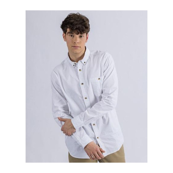 Camisa Manga Larga Hombre Ufo Grant Blanca Oferta