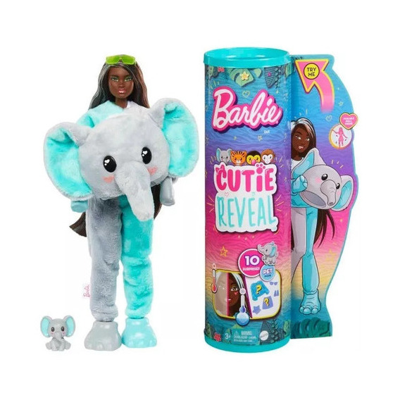 Barbie Cutie Reveal Disfraz Elefante Con Sorpresas - Mattel
