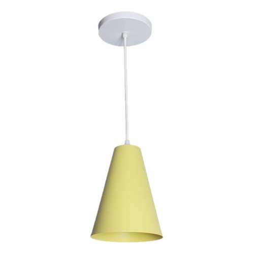Lámpara Maxxi Luminario Colgante Aluminio Techo Interior Color Amarillo
