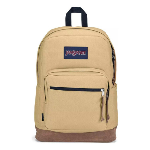 Mochila Jansport Right Pack Curry Color Beige Diseño De La Tela Liso