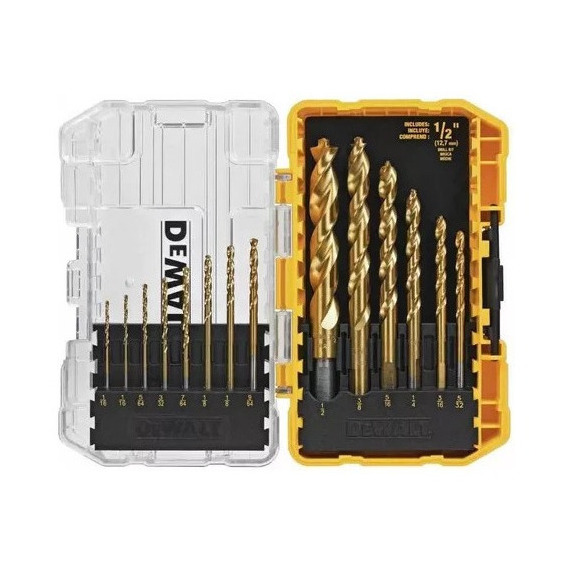 Set De Brocas Dewalt Titanio Toughcase - E.o.