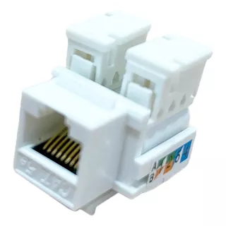 Conector Fêmea Rj45 Keystone Cat 5e Branco Com 10 Peças