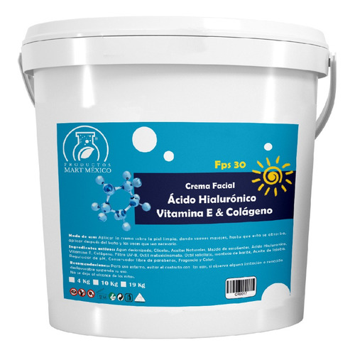  Crema Vitamina E, Colágeno & Ácido Hialúronico Con Fps 10 Kg