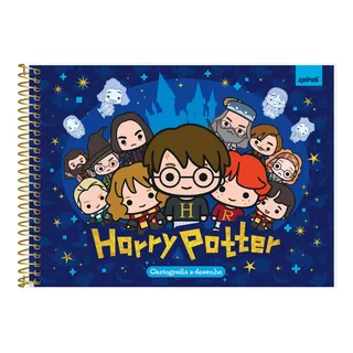 Caderno Cartografia E Desenho Capa Dura 80 Folhas 275x200m Cor Harry Potter