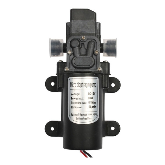 Bomba De Agua De Diafragma 1/2 Interfaz 60w 5 L/min Dc 12 V