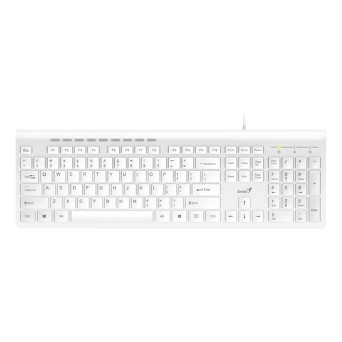 Teclado Genius Slimstar 230 Qwerty Español Color Blanco