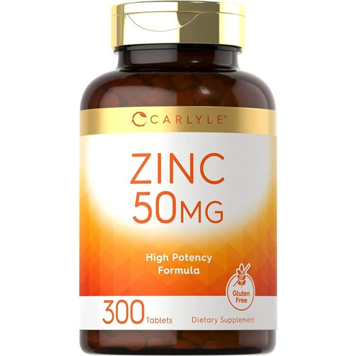 Zinc Premium 50mg 300 Tabletas Alta Potencia Inmunidad Sabor Sin sabor