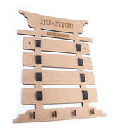 Porta 5 Faixas Jiu-jitsu Gancho Medalhas