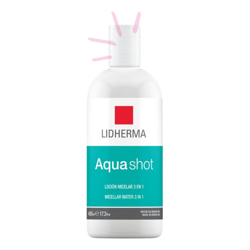 Lidherma Aquashot Loción Micelar 490ml. Demaquillante