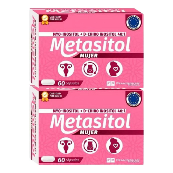 Metasitol Mujer 60 Capsulas Sabor Neutro Pack X2