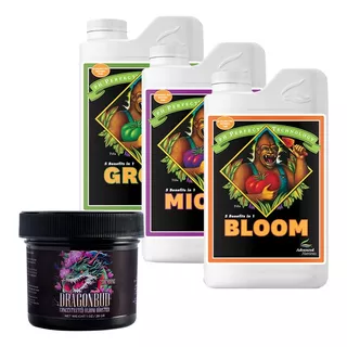  Kit Pro Floración Advanced Nutrients Trio + Dragonbud 1oz 
