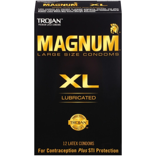 Trojan Magnum XL 12 Condones Preservativos Extra Largos