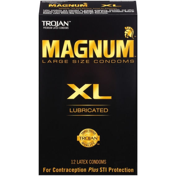 Trojan Magnum XL 12 Condones Preservativos Extra Largos