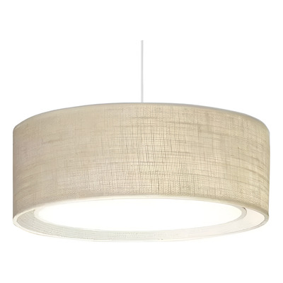 Colgante 2 Luces 50cm Cañamo Arpillera Apto Led