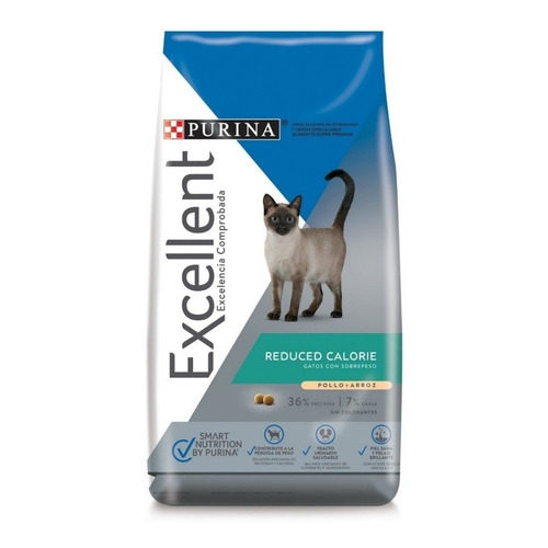 Alimento Excellent Reduced Calorie para gato adulto sabor pollo y arroz en bolsa de 1 kg