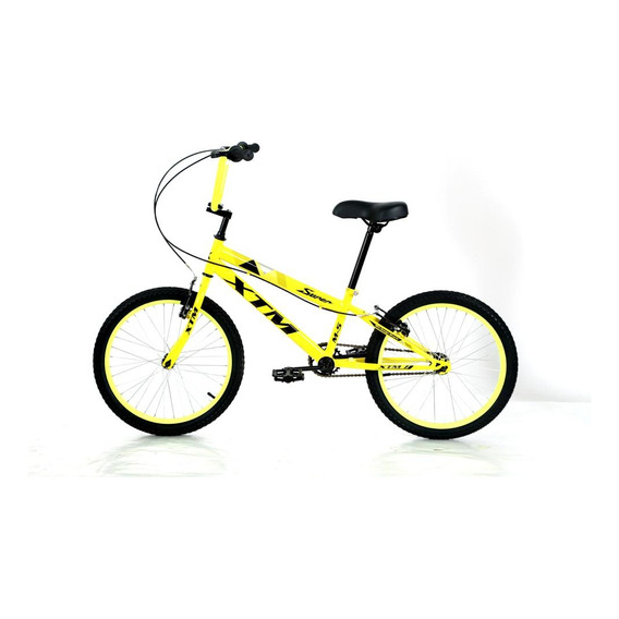 Bicicleta Rodado 20 Cross Niños Bikes Infantiles Mormaii Color Amarillo