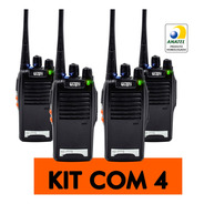 Kit 04 Radios Haiz Hz-777s Vhf/uhf 16 Canais Comunicador