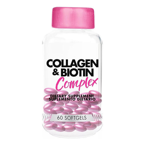 Colágeno & Biotina Complex  60 Softgels - Healthy America