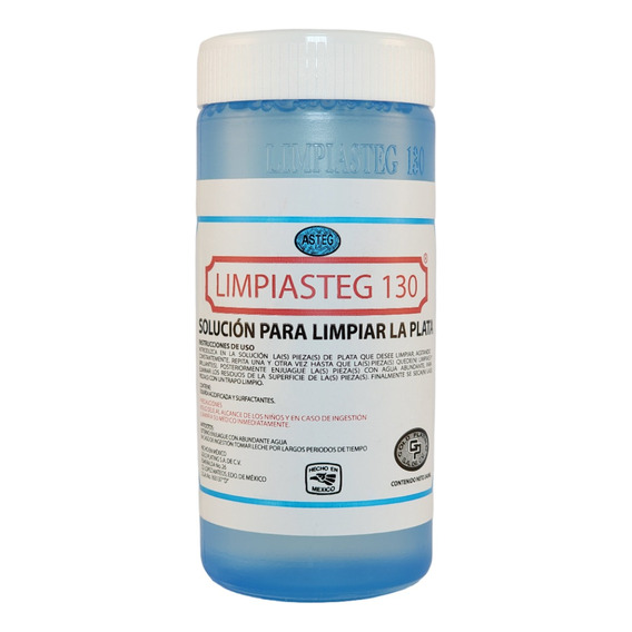 Liquido Para Limpiar Joyeria Plata, Limpiasteg 130, Asteg