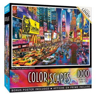 Rompecabezas Color Scapes Show Time Nueva York Times Square Broadway 1000 Pz Masterpieces