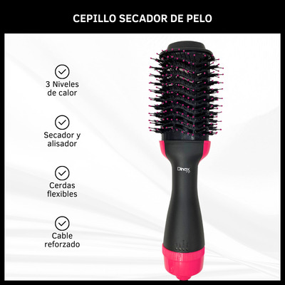 Cepillo Secador Voluminizador Alisador De Cabello Eléctrico