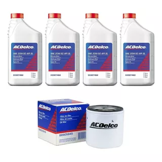 Kit Troca De Óleo Original Acdelco / Gm