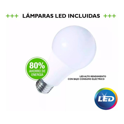 Lampara Velador Cromo Vintage Moderno Led Incluido Mks