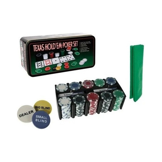 Set Poker 200 Fichas+paño Black Jack Texas Holdem /2017