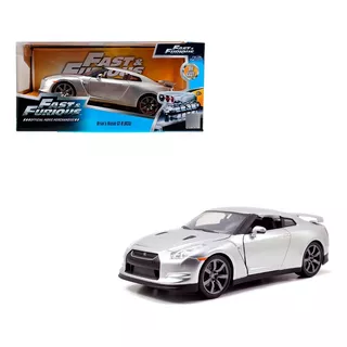 Nissan Gtr R35 Brian Rápido Y Furioso Plata Jada Escala 1/24