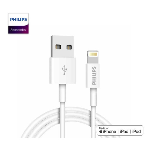 Cable Lightning con certificación Mfi de Philips para iPhone de 1,2 m y 2508 W