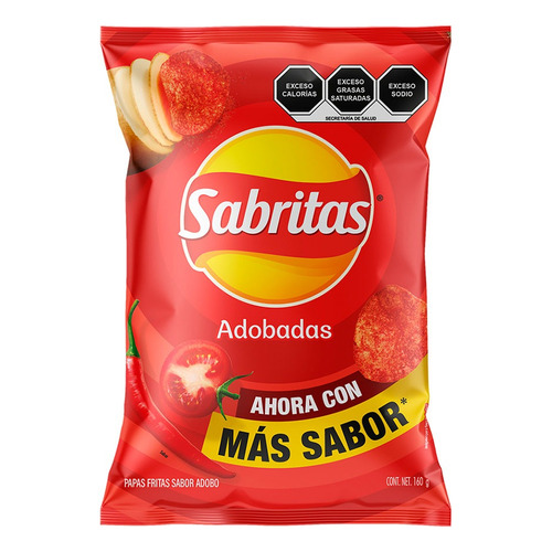 3 Pack Papas Fritas Adobadas Sabritas 160