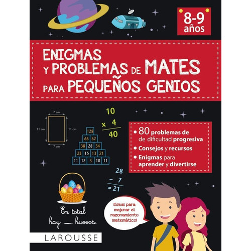 Enigmas Y Problemas De Mates Para Pequeãâos Genios (8-9 Aãâos), De Meyer, Aurore. Editorial Larousse, Tapa Blanda En Español
