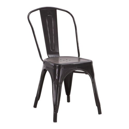 Silla de comedor Welaman Louvre Tolix, estructura color negro, 1 unidad