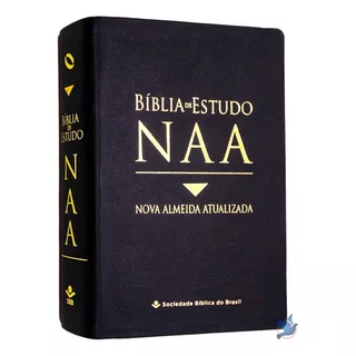 Biblia De Estudo Lt Normal Naa Capa Couro Luxo | Preta