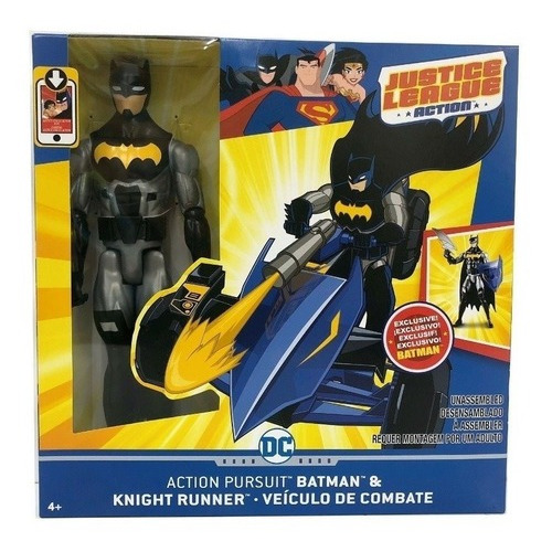 Muñeco Batman Y Knight Runner Justice League Fbr10 Mattel