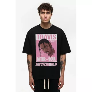 Camiseta Oversized Streetwear Travis Scott Aftersoul.