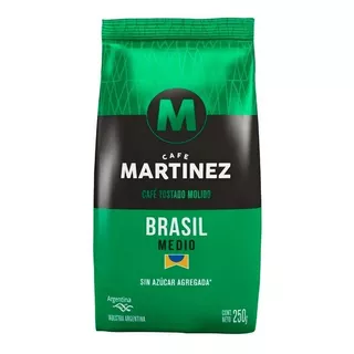 Cafe Martinez Tostado Molido Brasil 250g Sin Azúcar Agregada