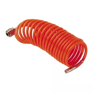 Manguera Espiral Para Compresor De Aire 5mts 1/4  C/ Acoples