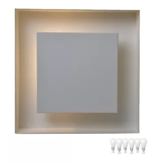 Plafon Sobrepor Branco 60x60 + 6 Lâmpadas Led