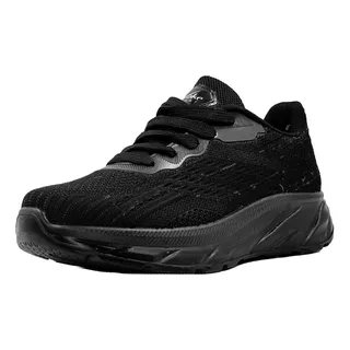 Zapatillas Deportiva Mujer Toda Negra Importada Liviana 