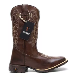 Bota Botina Texana Country 100% Couro Legítimo Premium 